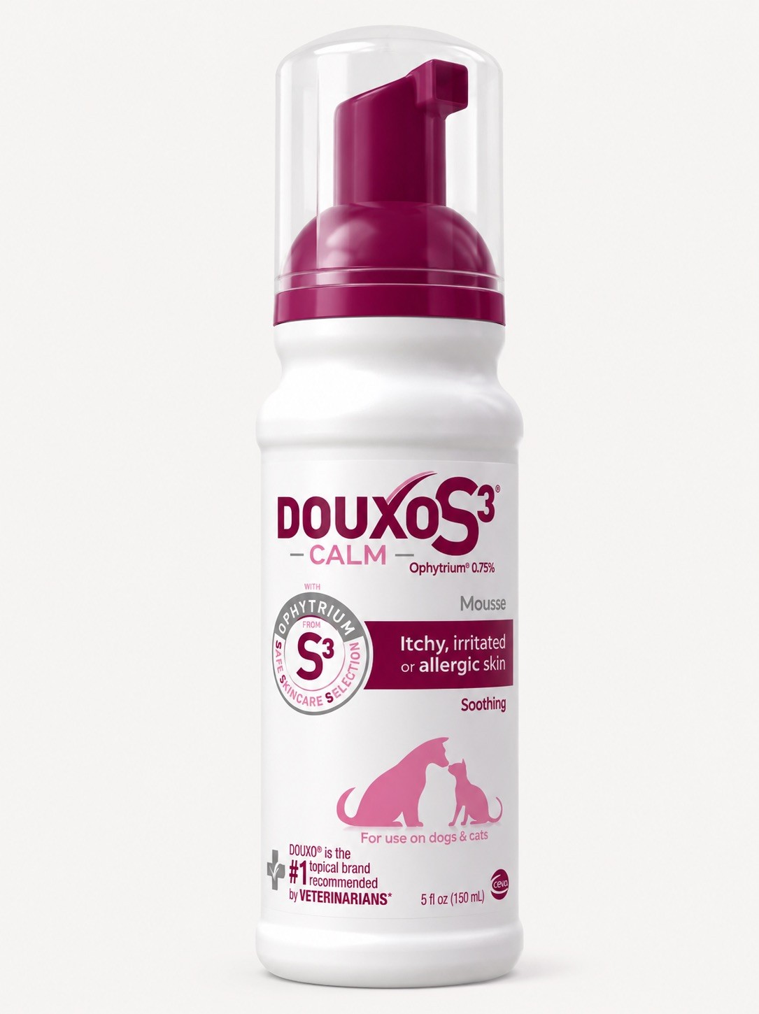 DOUXO S3 Calm Mousse for Dogs & Cats 5oz EXP 08/2028