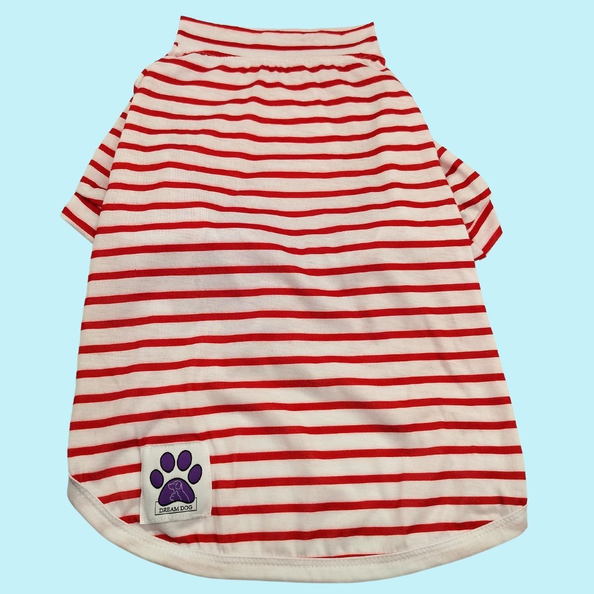Dream Dog Luxury Dog Summer Casual Red & White or Black & White Striped Shirt