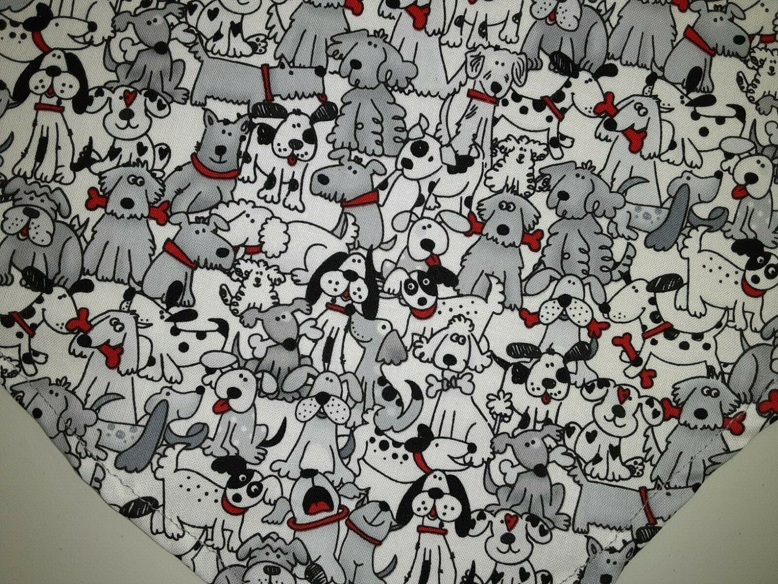 Dog Bandana/Scarf, Bones, Playful Dogs, Custom made by Linda, XS, S, M, L, xL