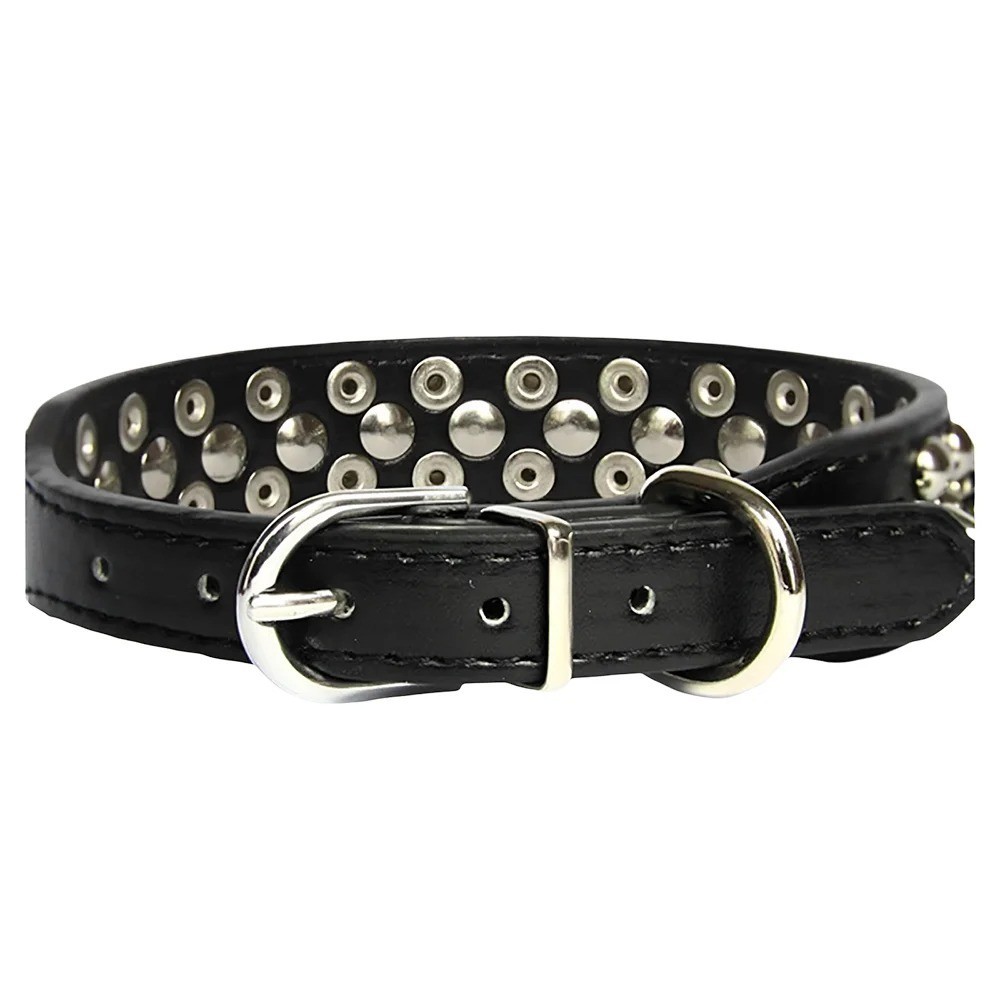 Spiked Studded Dog Collar Rivet Adjustable PU Leather Pet XS S M L XL 8 Color