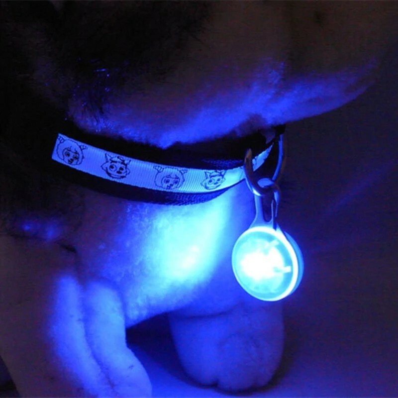 1pcs Pet Collar Pendant LED dog collar Night light pendant security luminous