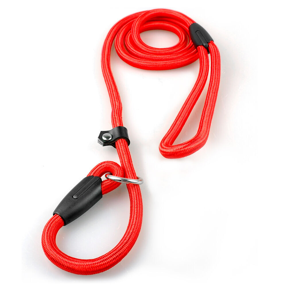Dog Nylon Adjustable Loop Slip Rope Leash Lead Training Choke Pet Collar 130cm