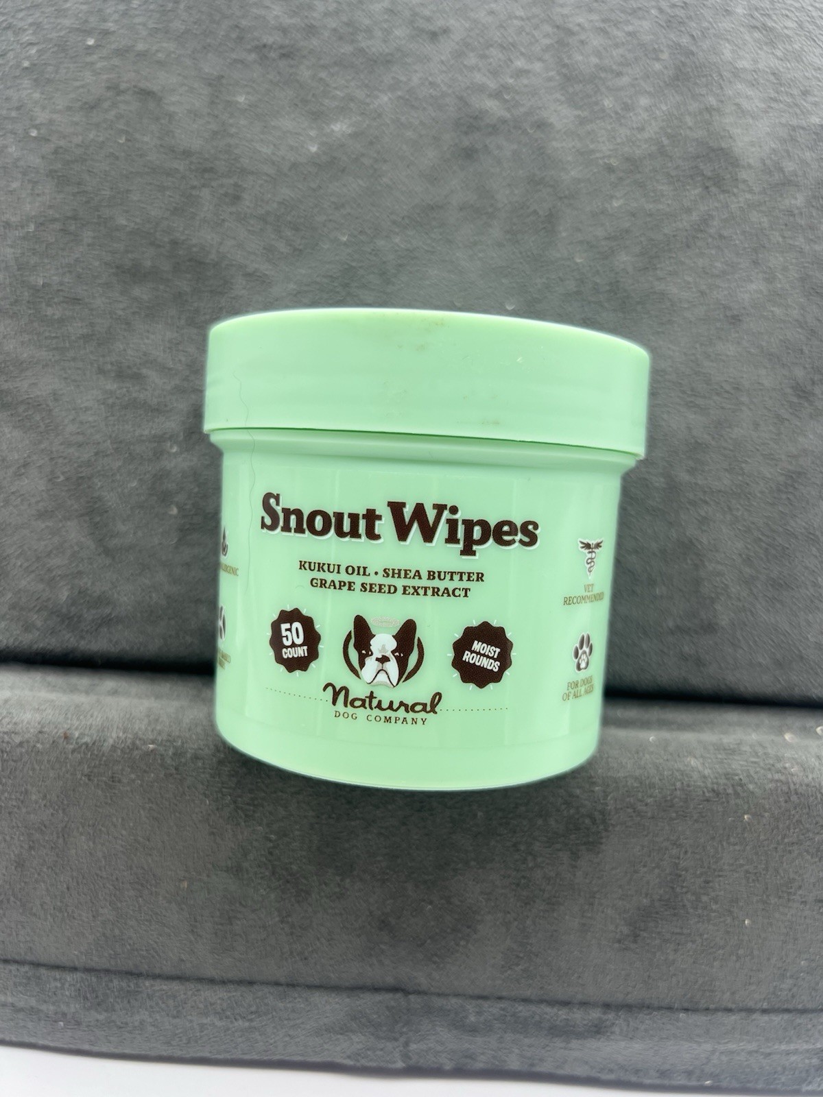 Natural Snout Soother Dog Wipes, 50 Ct | Gentle & Effective for Sensitive Skin