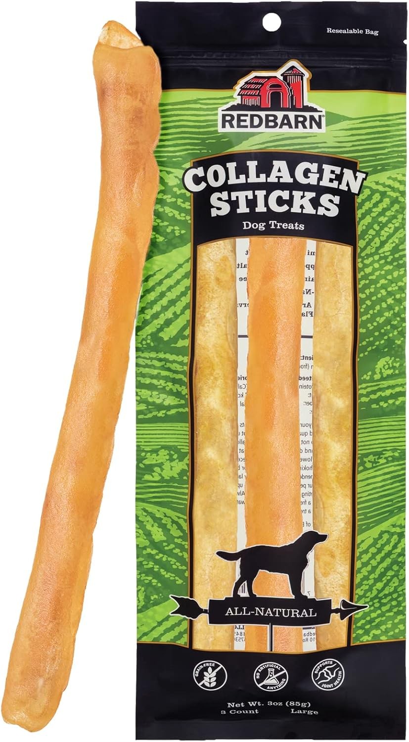 Redbarn Pet Products All-Natural Large 12″ Beef Collagen Sticks for Dogs