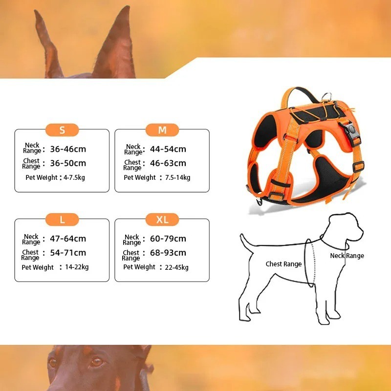 No Pull Dog Pet Harness Adjustable Control Vest Dogs Reflective S M L XL