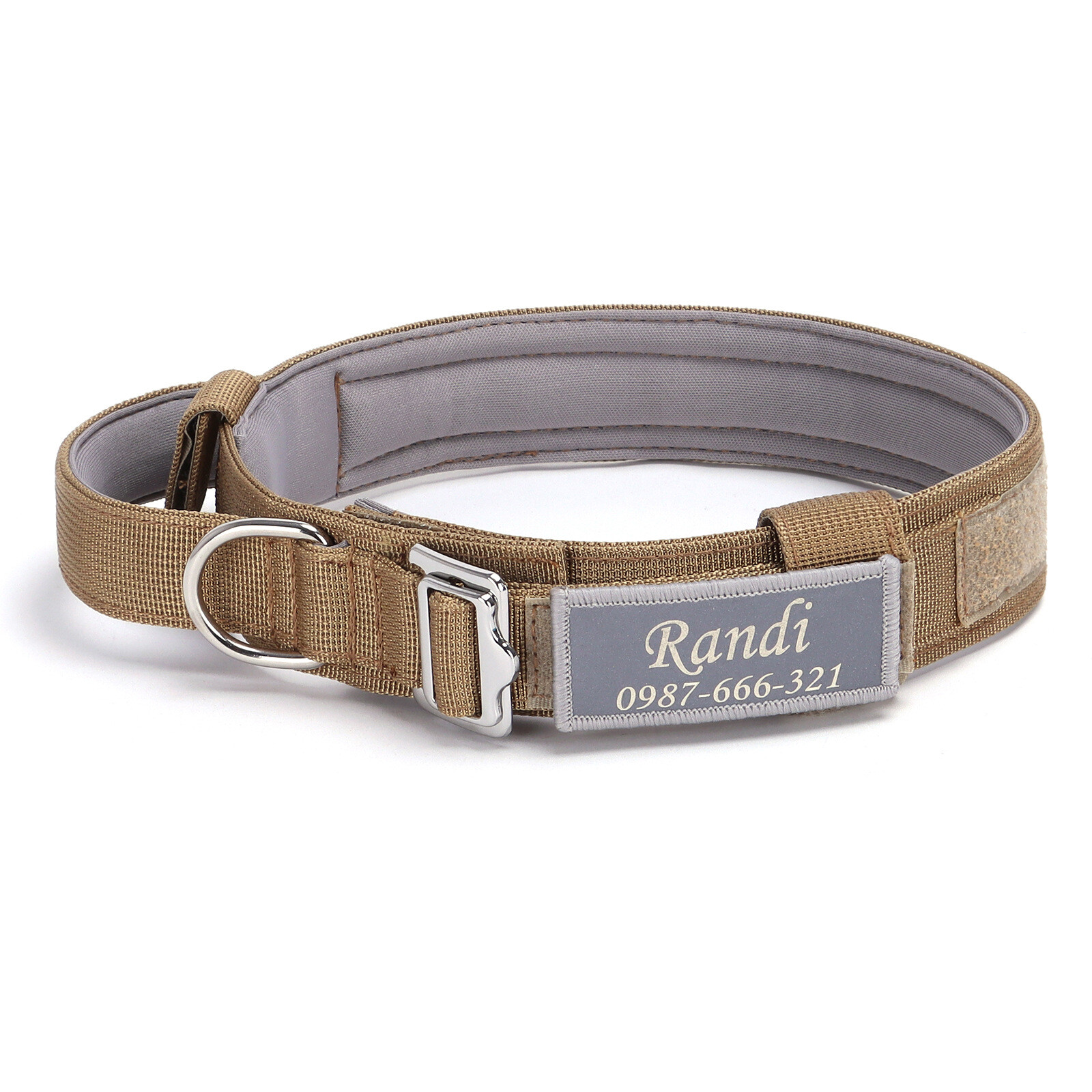 Tactical Dog Collar Heavy Duty Nylon Military Metal Buckle Adjustable Handle New