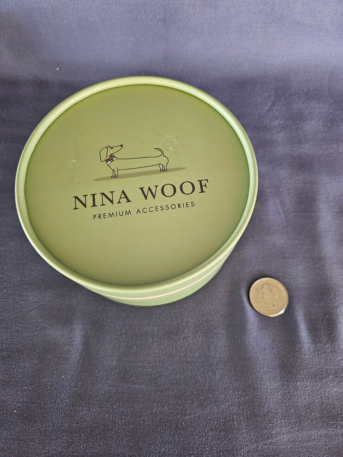 NINA WOOF London Vegan Leather Dog Collar Lavender XS Extra Small