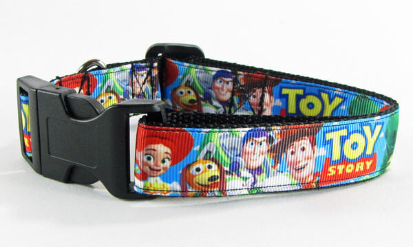 Toy Story dog collar handmade adjustable buckle collar 1″ wide or leash