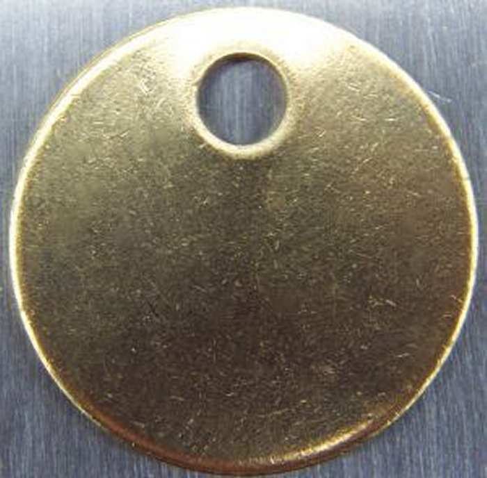 Round Blank Brass ID tags Pets Keys Tools Valves 1″,1-1/4″,1-1/2″,2″ Made in USA