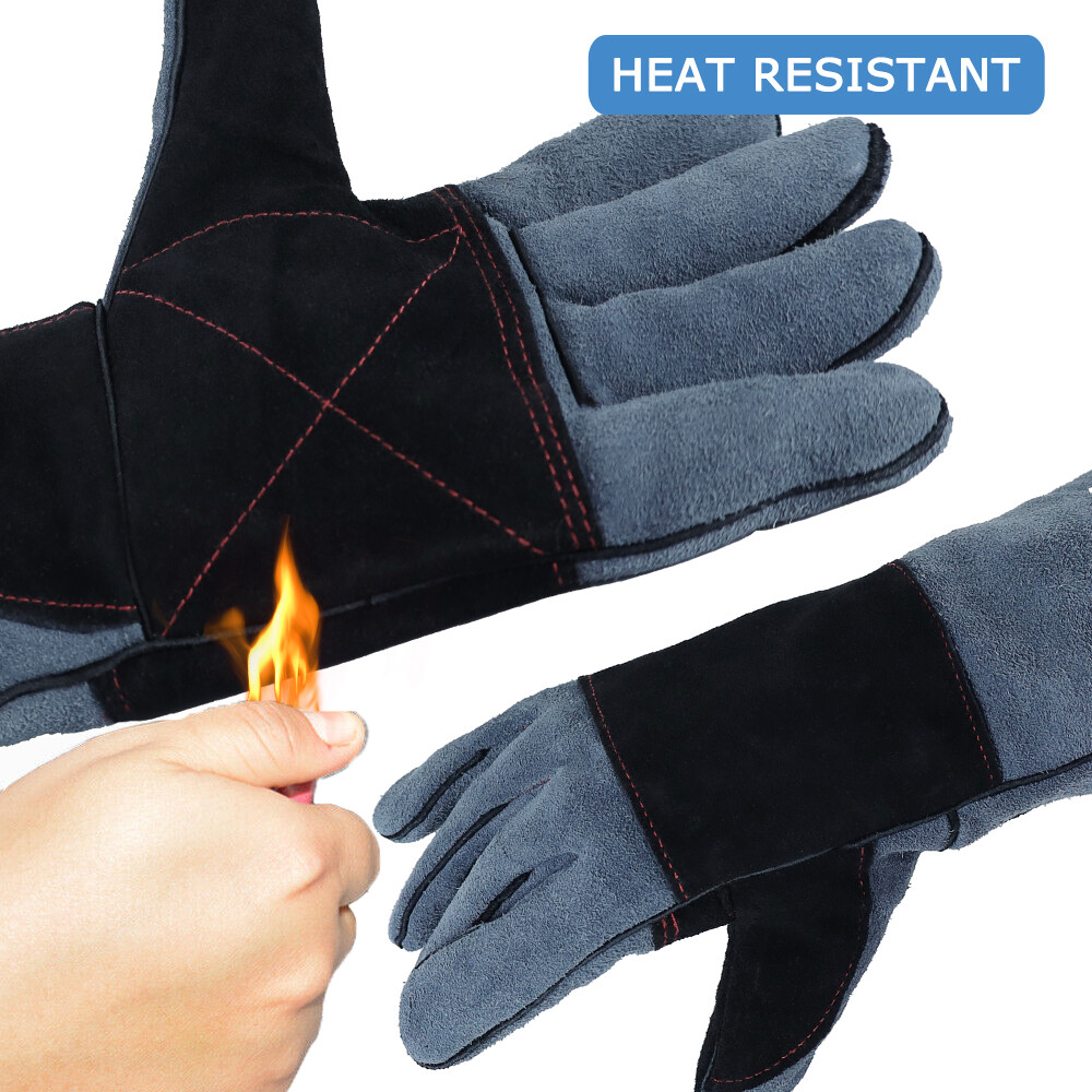 Handling Leather Gloves Training Animal Snake Bite Proof Dog Cat Scratch Protect