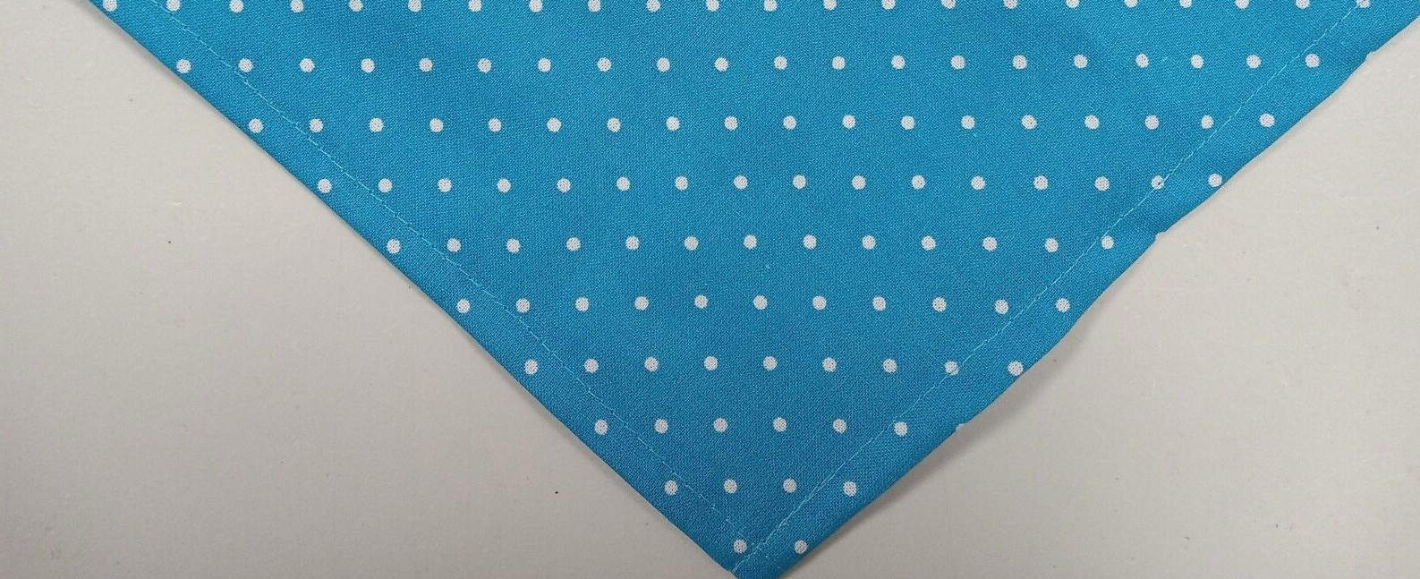 Dog Bandana/Scarf Tie On, Sky Blue, Small White Dots, S,M,L