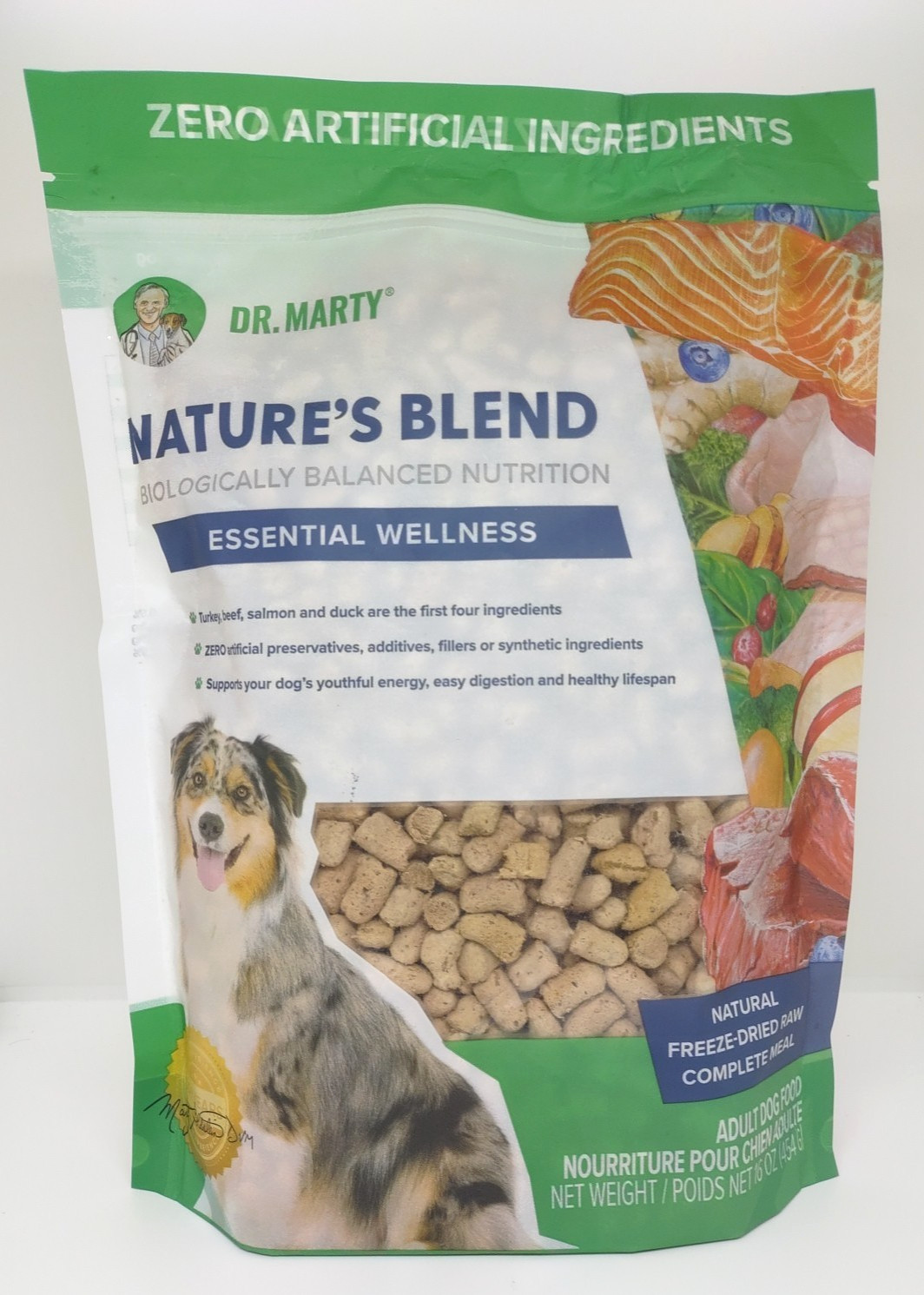 Dr Marty Nature’s Blend Freeze Dried Dog Food 16 OZ Essentials Wellness