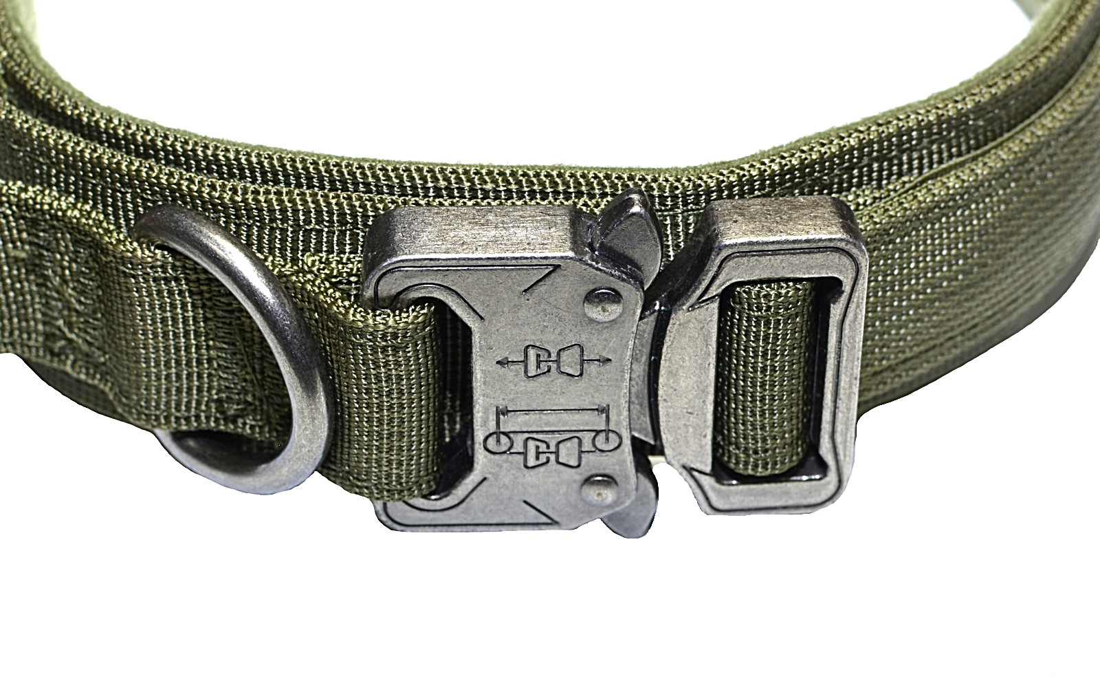 Collar + Leash Heavy Duty K9 Tactical Training Pet Dog Metal Buckle M, L, XL New