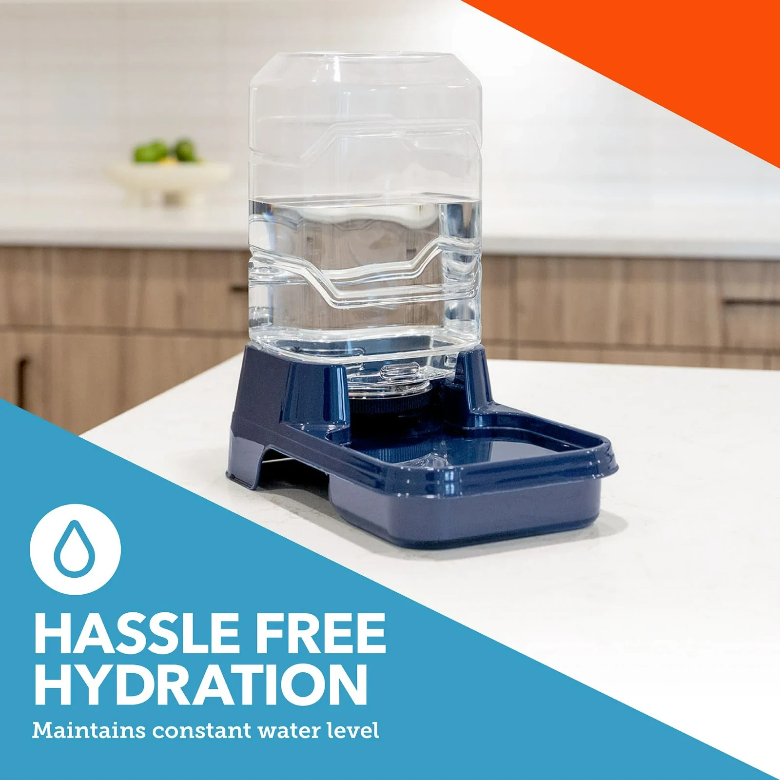 Pet Dog Cat Waterer Automatic Dispenser Drink Water Gravity X-Small Bowl 0.5 Gal
