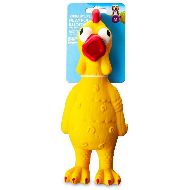 Vibrant Life Playful Buddy Tie Dye Chicken Dog Toy Chew Level 2 free shipping