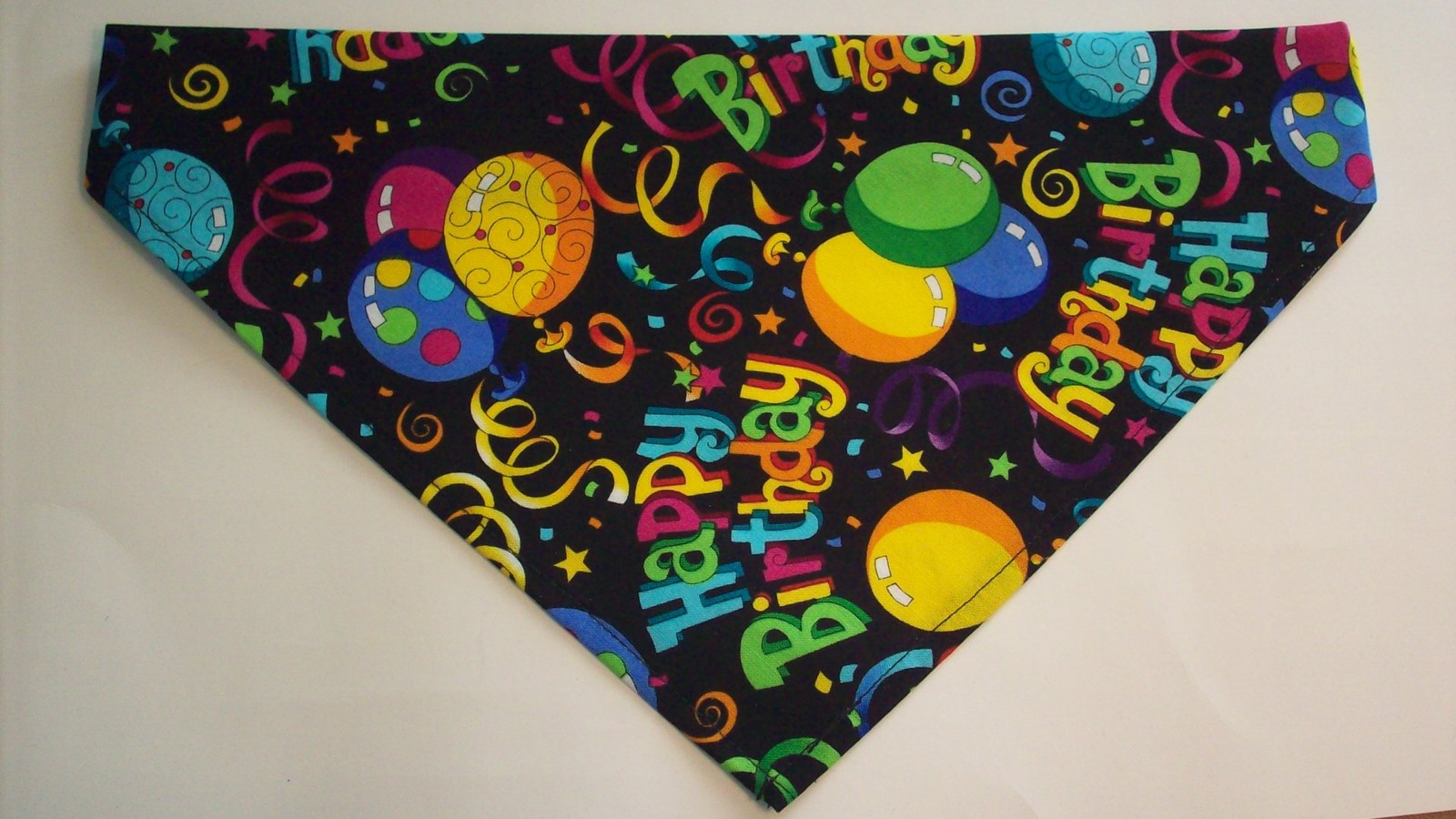 Dog Bandana, Scarf, Tie On, Happy Birthday, XS, S, M, L, XL