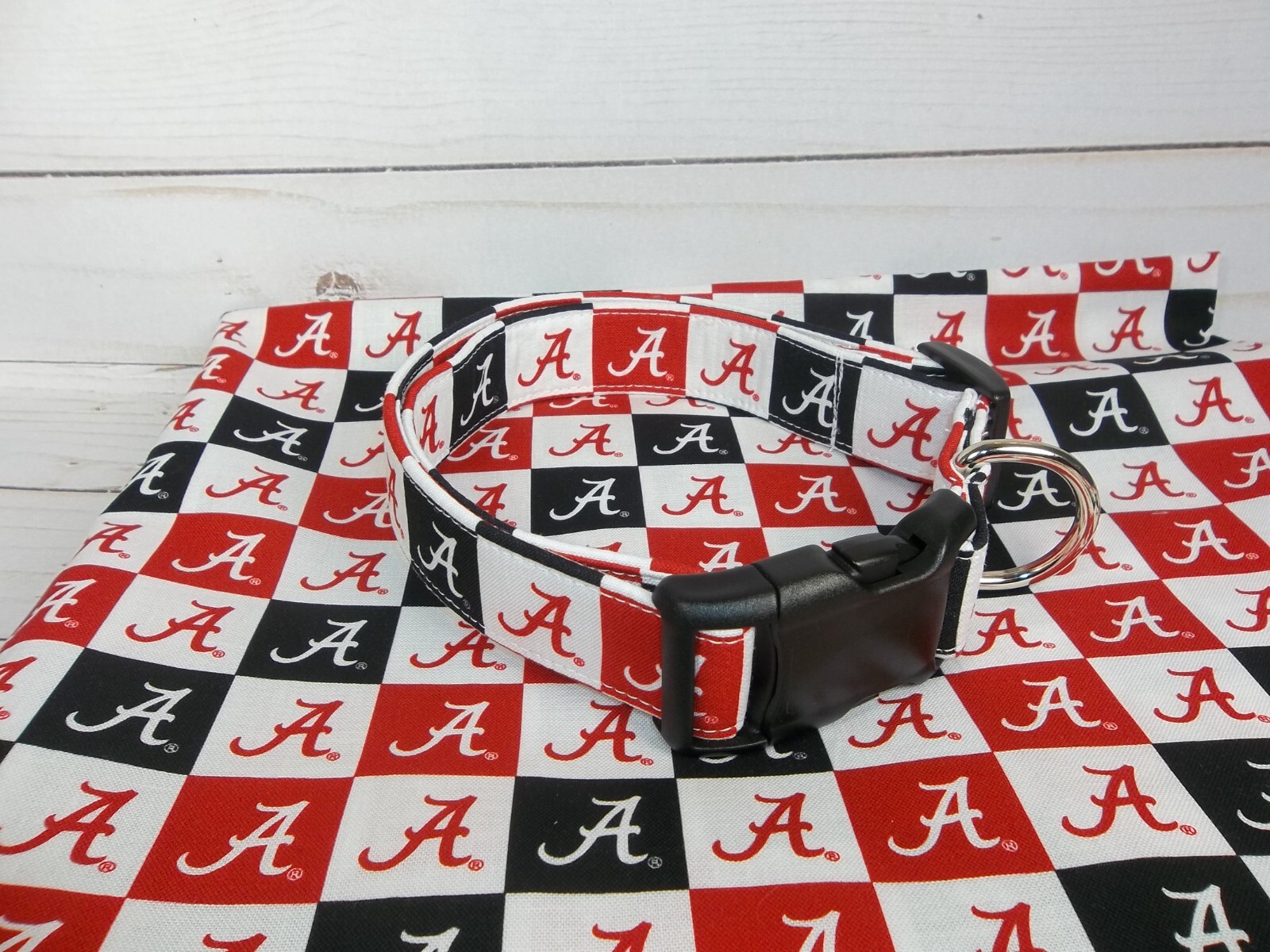 Alabama Roll Tide A Terri’s Dog Collar handmade adjustable fabric University of