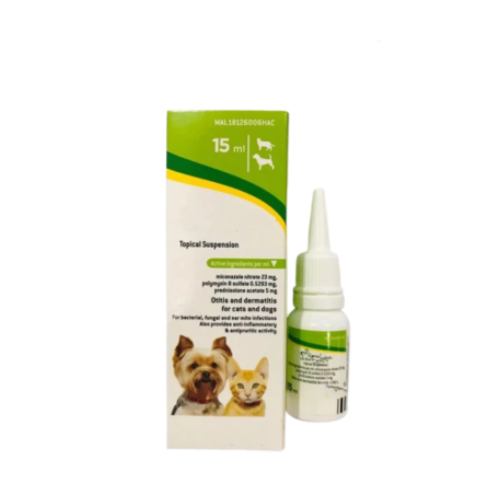 Surolan 15ml Ear Drops for Dogs & Cats Otic Suspension Exp 2027 Elanco New