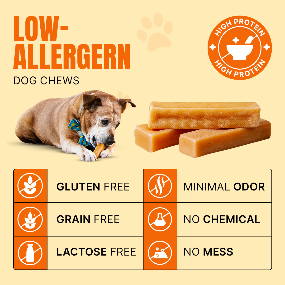 Yak Cheese CHEWS for SMALL DOGS – 15pc, Natural and Easily Digestible Dog Treats