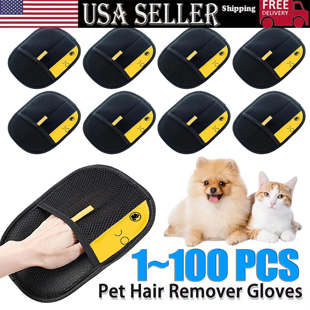 Glove Cat Grooming Gloves Cat Hair Remover 2025 New Pet Dog Hair Remover LOT