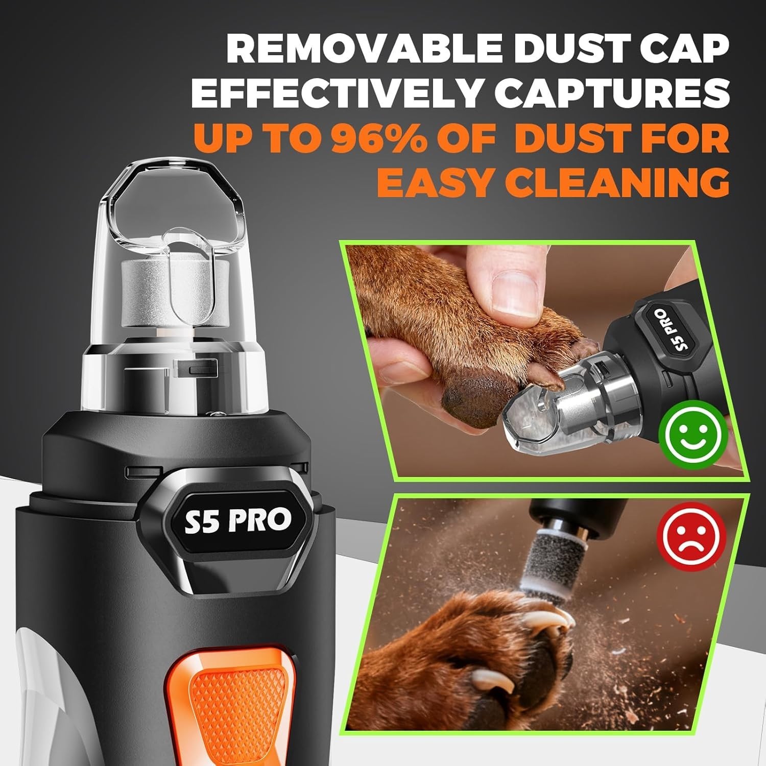 Upgraded Silent Groom Pro Nail Grinder Heusom Silent Grind Pro for Dogs Nail