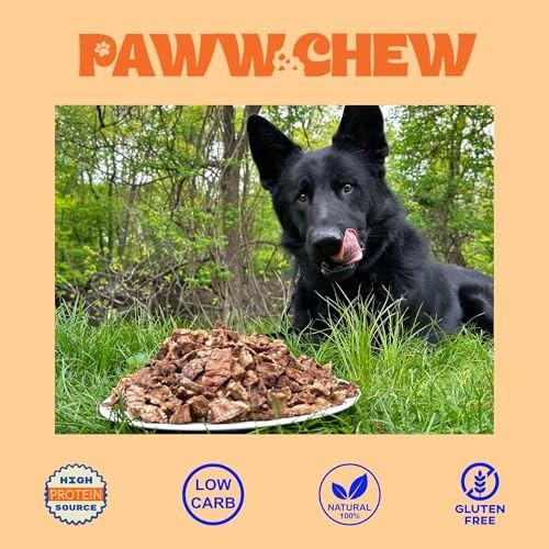 PAWW CHEW Beef Lung Dog Treats – 100% Natural, Single Ingredient, (1 Pound) Made