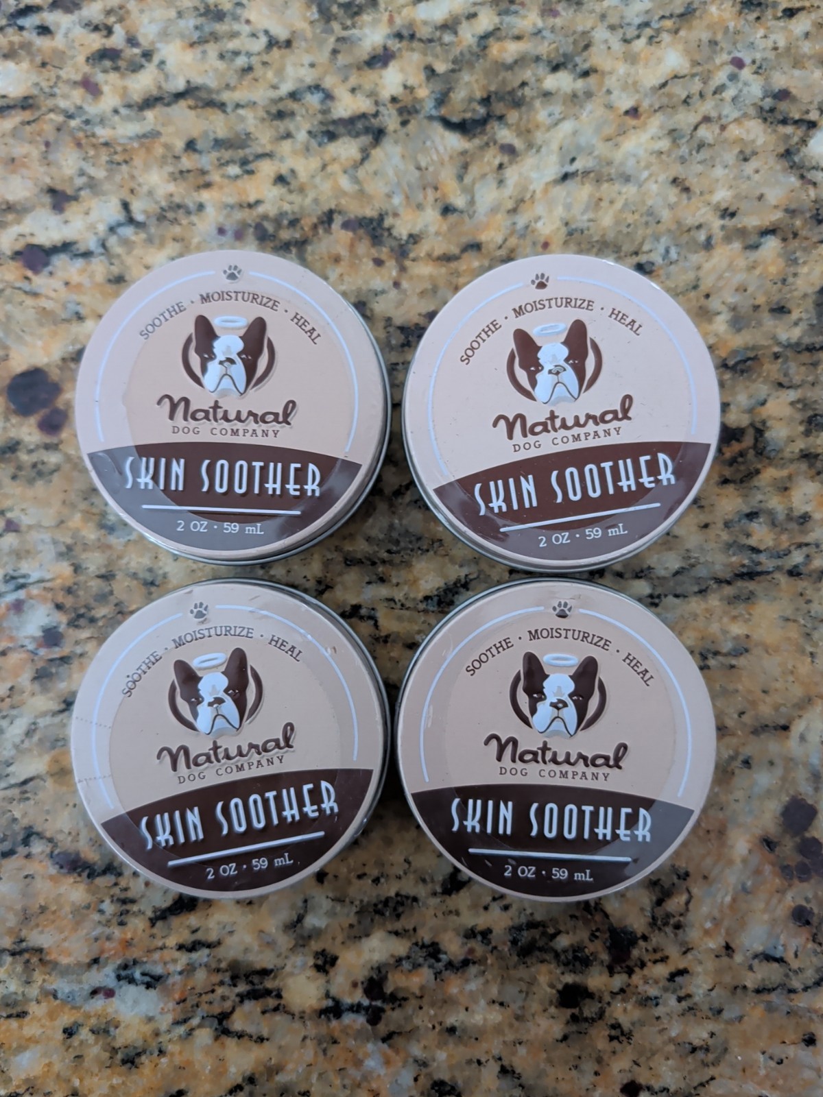 4 Pack. Natural Dog Company Skin Soother For Hot Spots Rashes Dry Skin 2oz