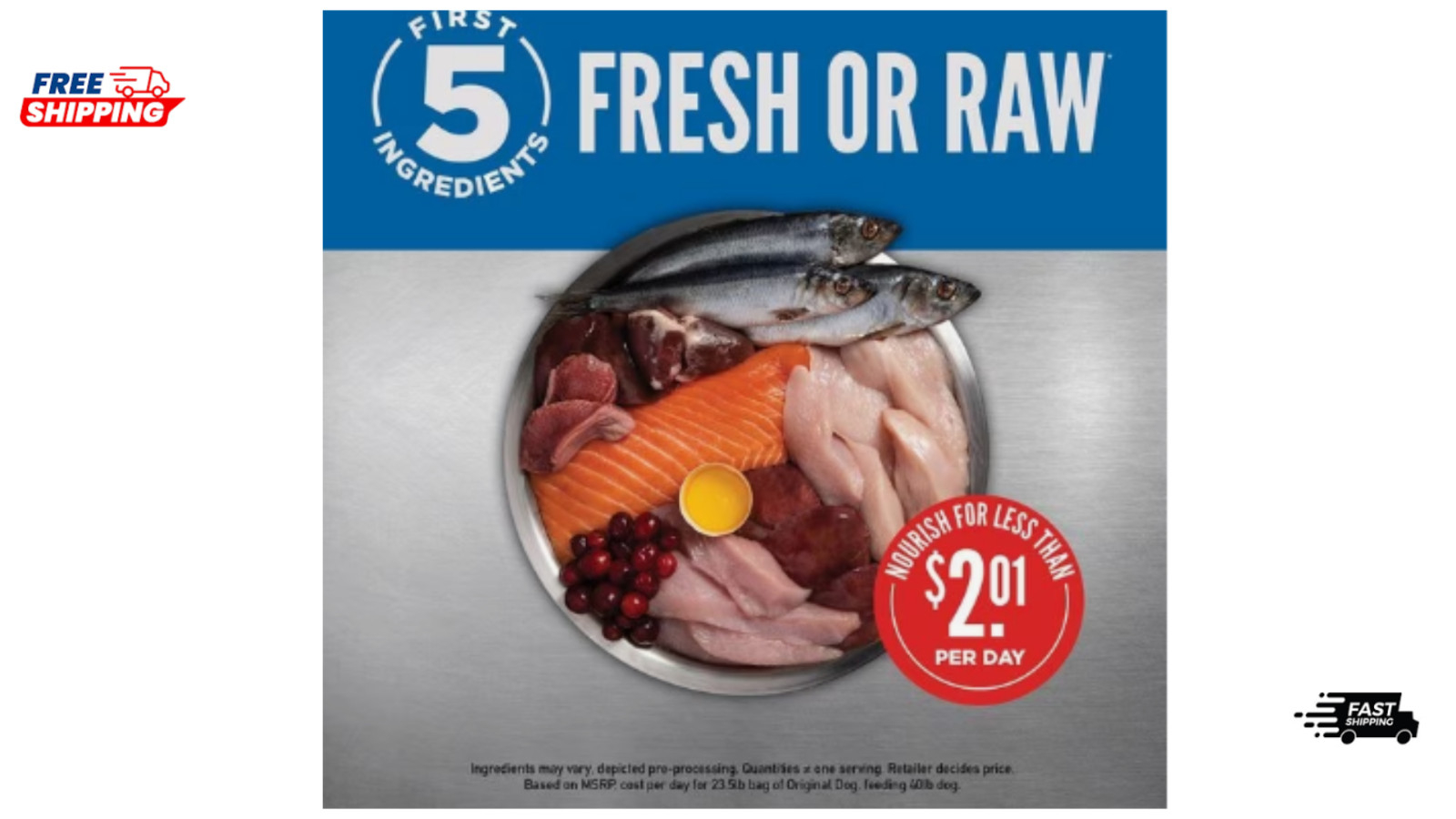 ORIJEN Grain Free, Original, High Protein, Fresh & Raw Animal Ingredients Dry Do
