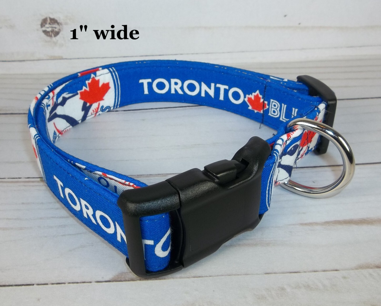 Toronto Blue Jays MLB Terri’s Dog Collar handmade adjustable fabric gameday