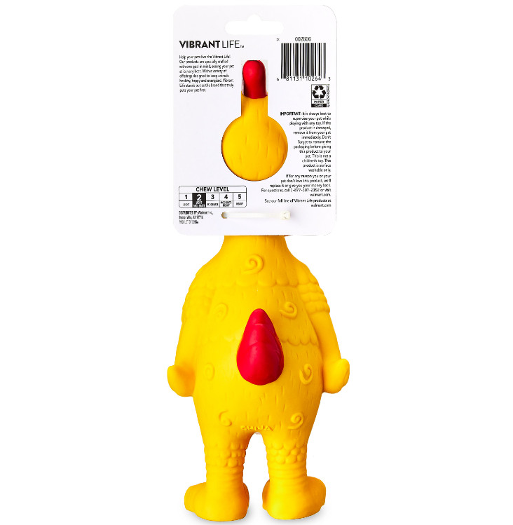 Vibrant Life Playful Buddy Tie Dye Chicken Dog Toy Chew Level 2 free shipping