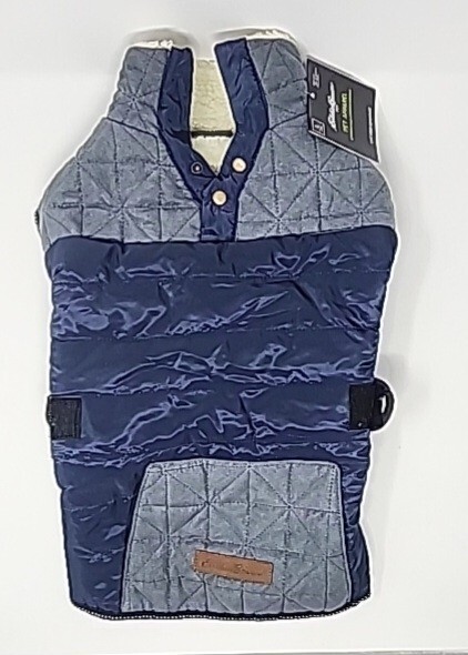 Eddie Bauer Pet Apparel DOG Jacket Fleece Cold Winter Coat LARGE 35-65 lbs NWT