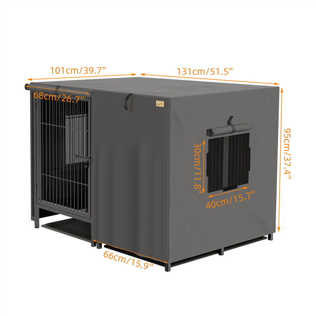 XXXL Giant Premium Dog Crate Cage Pet Kennel Divider Playpen Dual Door & Tray