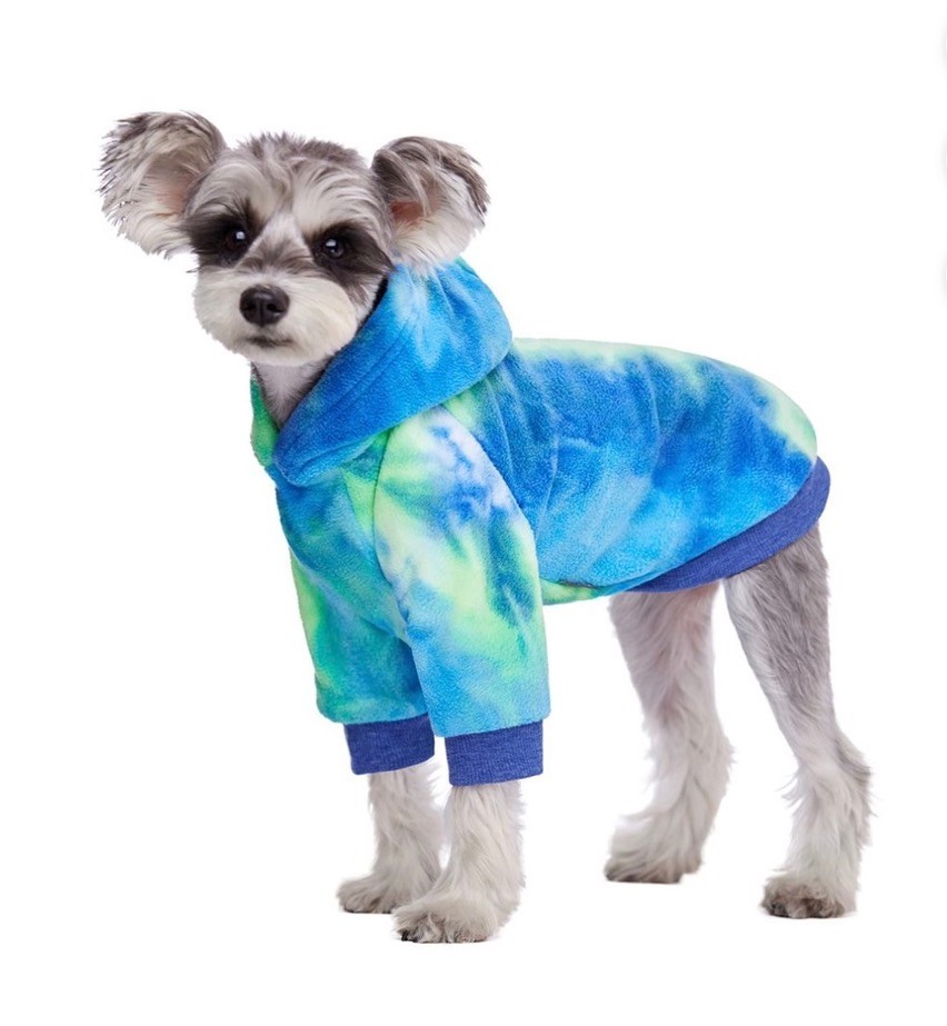 BT Bear Dog Hoodie, Tie-dyed Fashions Dogs Fleece Hoodies Pet Sweatshirt