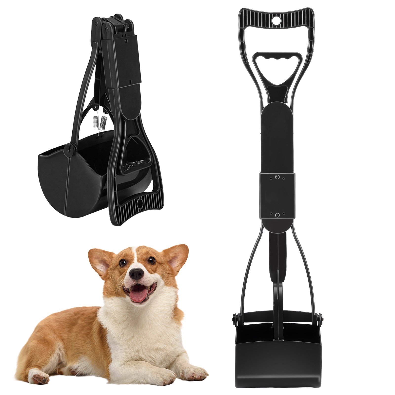 18” Pooper Scooper for Small Dog Cat Waste Clean Pet Scoop Animal Pick Up Jumbo