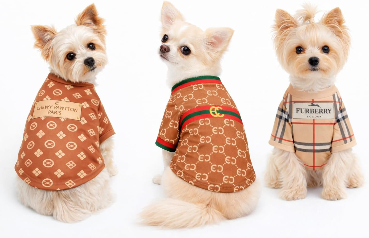 Luxury Designer Dog T Shirt – Trendy Puppy Clothes for Small Dogs, Fashion Pet T