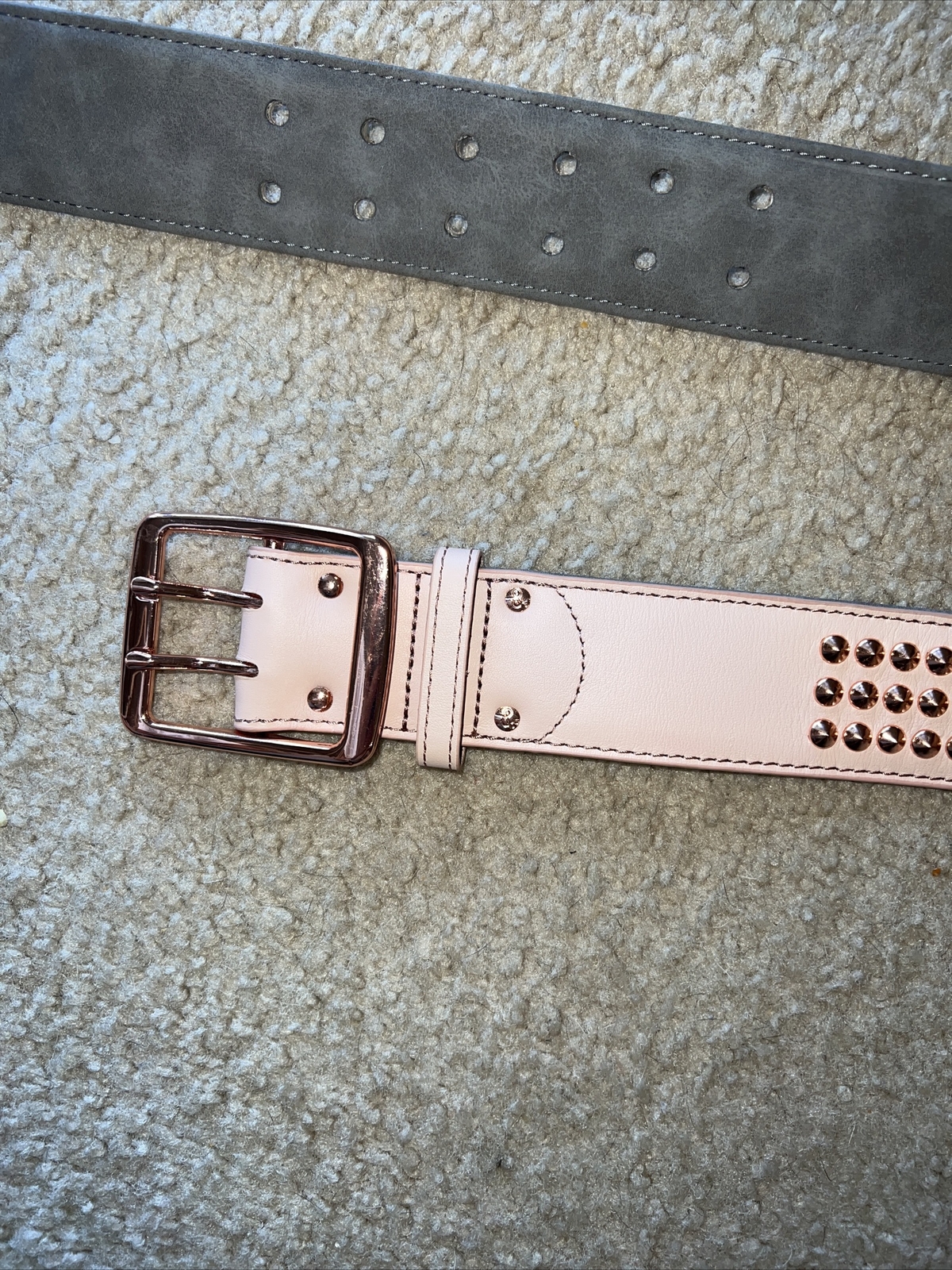 Bond & Co Pink Rose Gold xxl/xxxl Genuine Leather Collar For Big Dogs 90-140lb