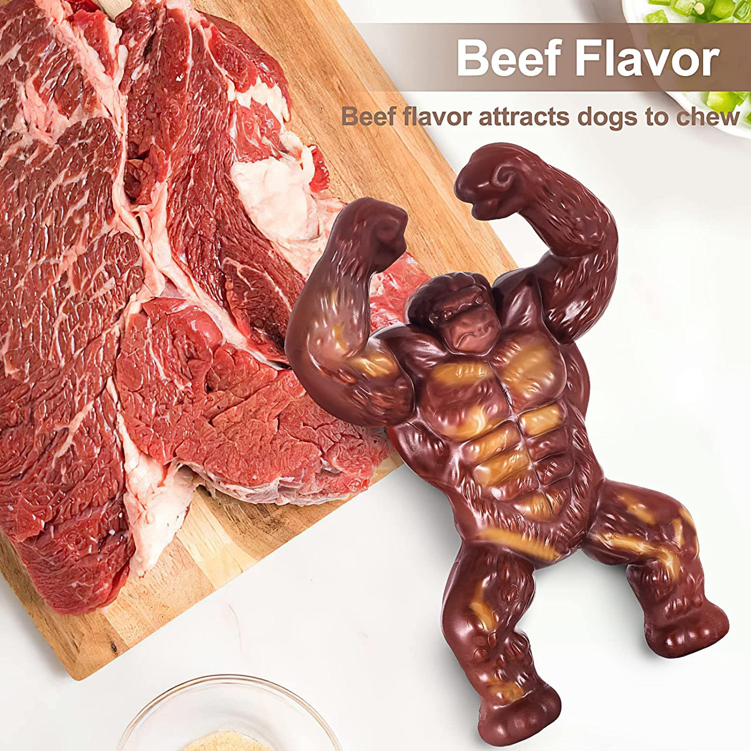 Dog Chew Toys for Aggressive Chewers Large Breed Rubber Dog Bones Teeth Cleaning