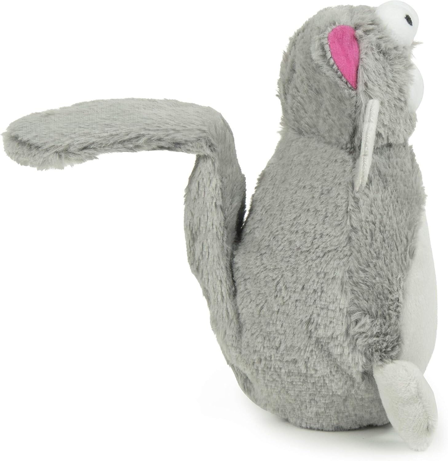 goDog Action Plush Squirrel Animated Squeaky Dog Toy, Chew Guard Technology-Grey