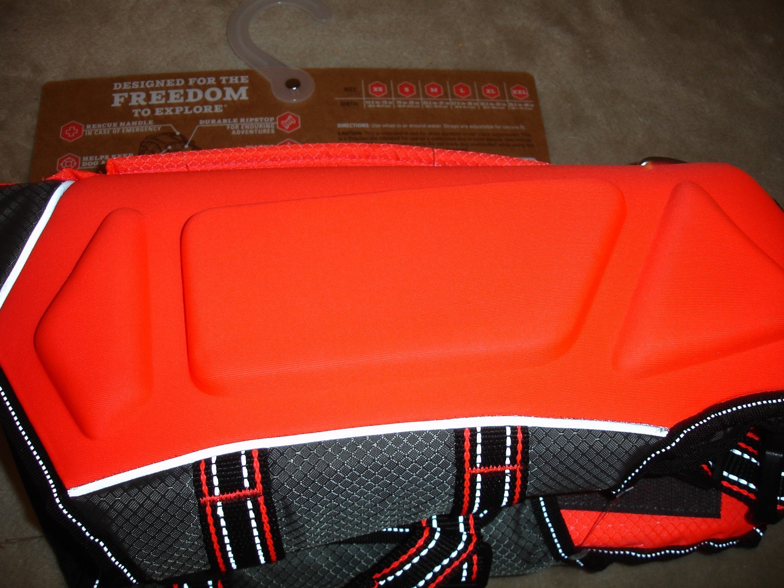 Arcadia Trail High Visibility Orange Dog Flotation Life Jacket Size MEDIUM NWT
