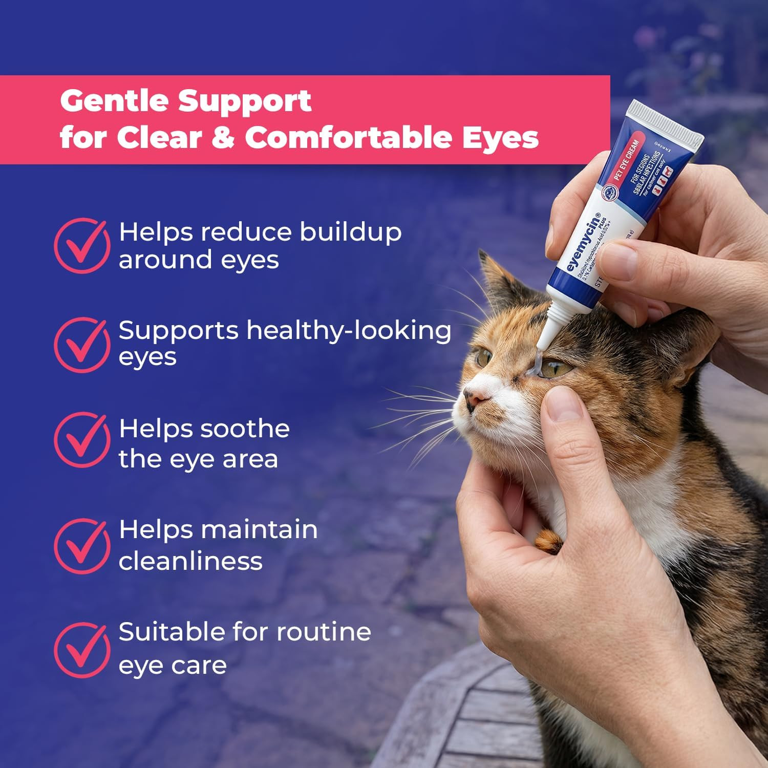 EYEMYCIN Pet Eye Health for Dogs, Cats, Cattle, Sheep, Horses, Birds and Puppies