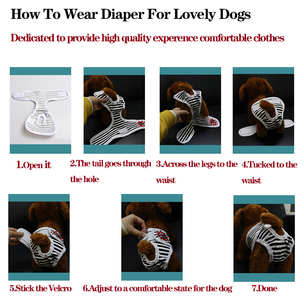 Pet Dog Diaper Female Puppy Physiological Panties Comfort Nappy Pant Sanitary US