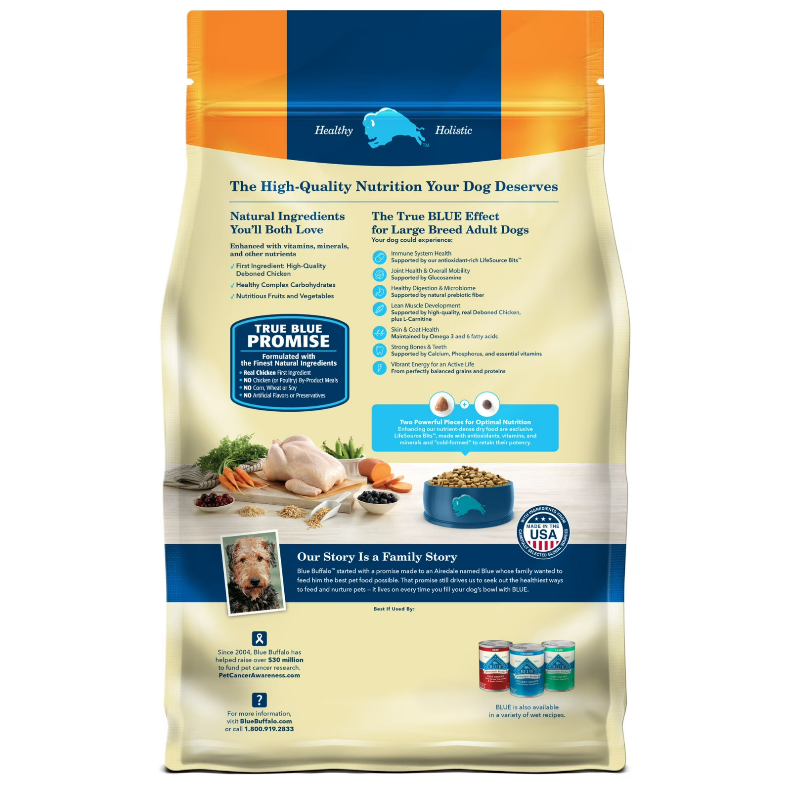 Blue Buffalo Life Protection Formula Large Breed , Chicken & Rice, 30-lb.Bag