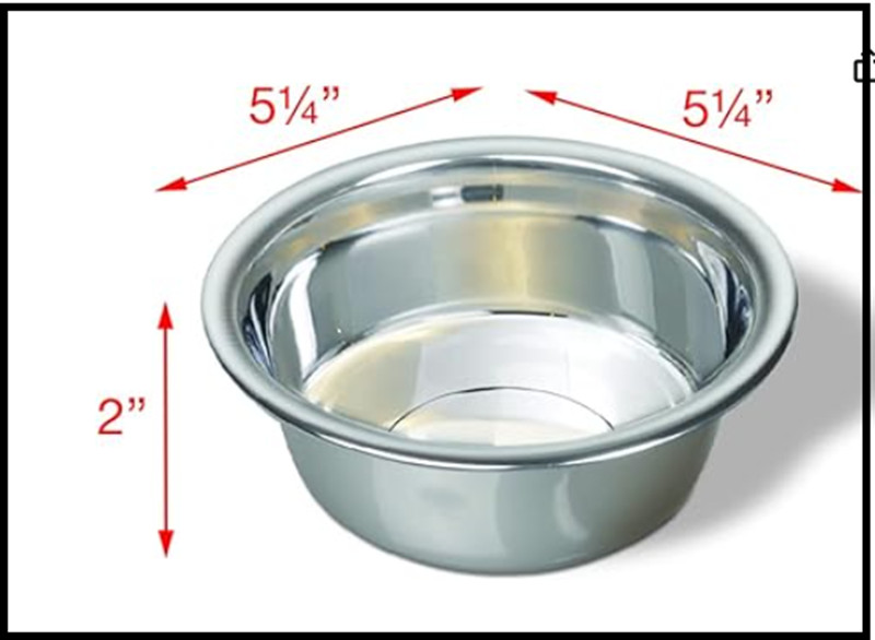 STAINLESS STEEL Standard Pet Dog Puppy Cat Food or Drink Water Bowl Dish