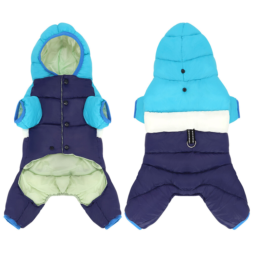 Winter Dog Coat Warm Waterproof Pet Puppy Hooded Jacket Jumpsuits for Small Dogs