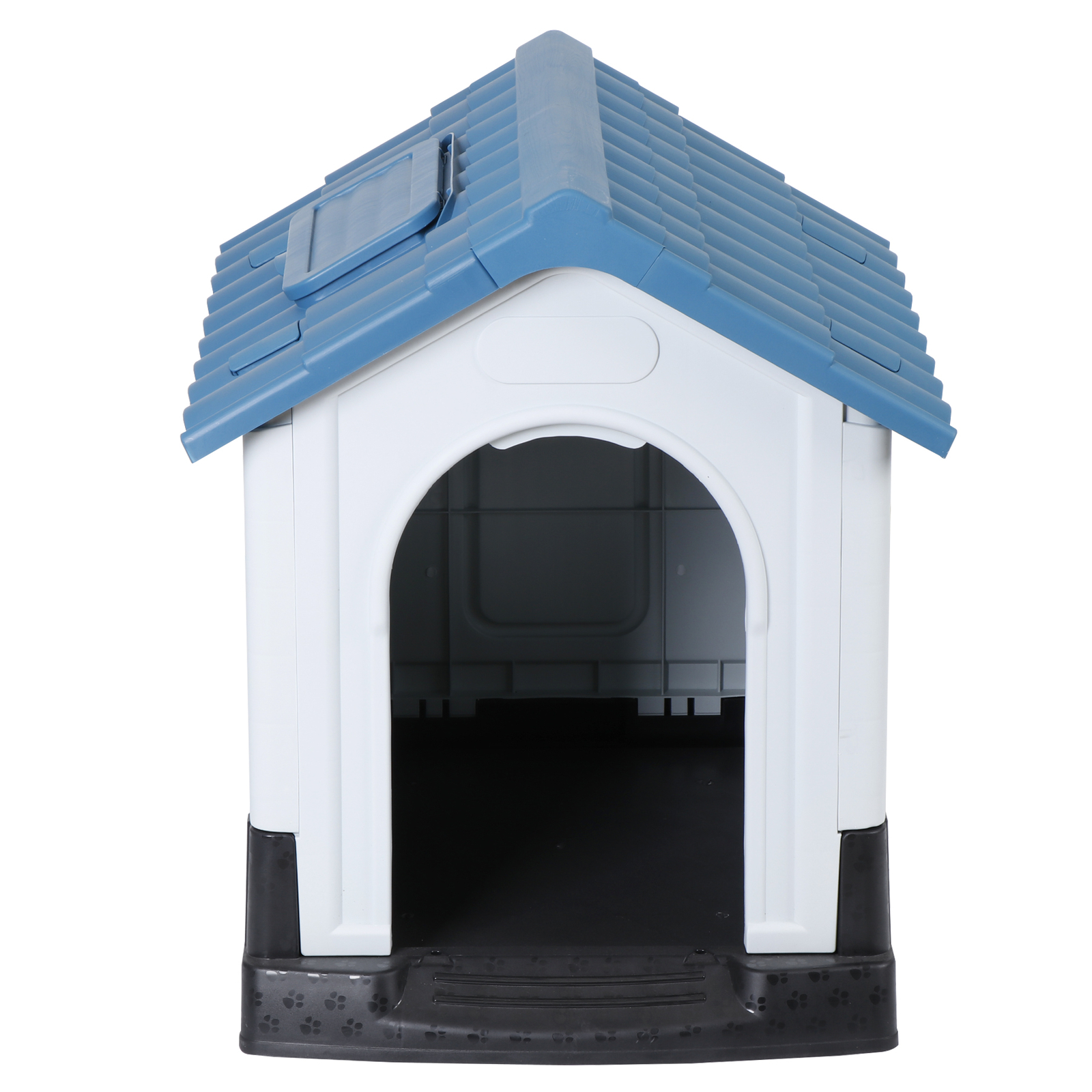 Dog House Indoor Outdoor Ventilate Waterproof Pet Plastic W/ Adjustable Skylight