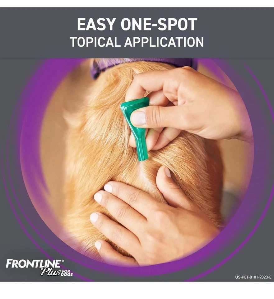FRONTLINE Plus for Dogs Flea & Tick Treatment, Small Dog, 5-22 lbs, 6 Doses