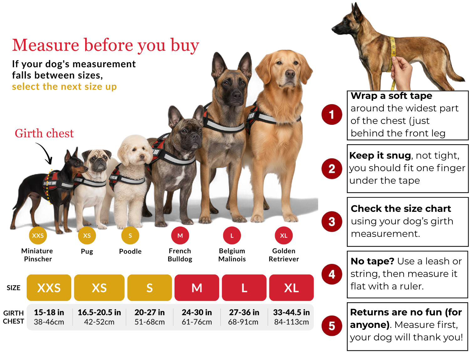 ALBCORP Reflective Service Dog Vest Harness, Woven Nylon with Adjustable Straps