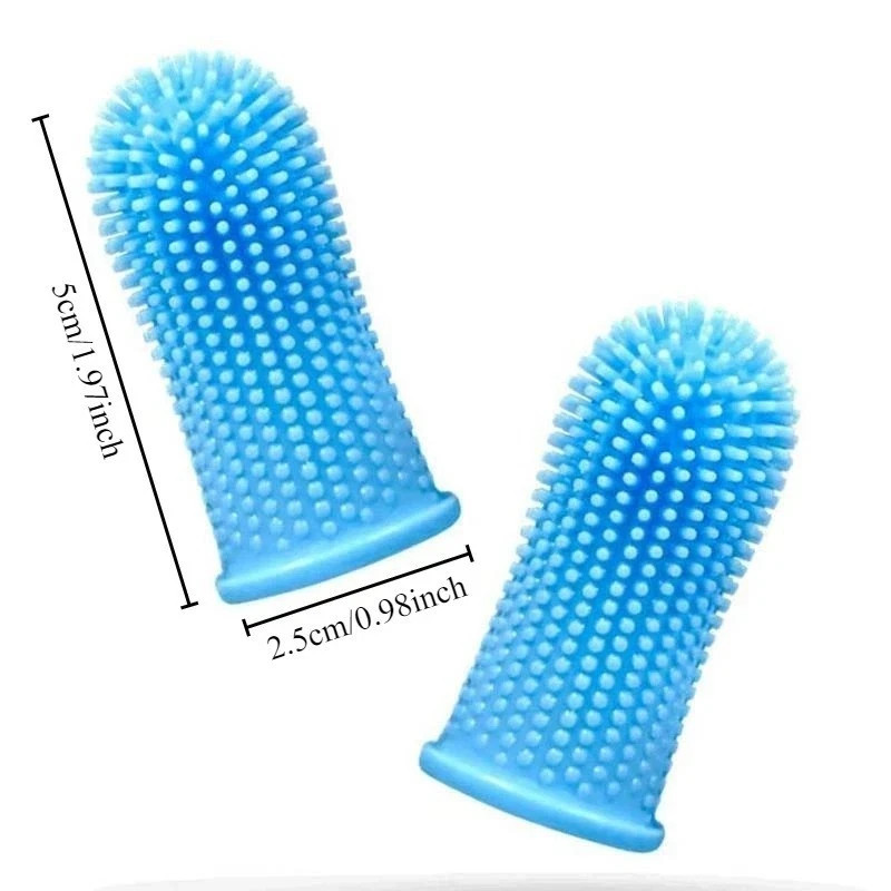 Soft Silicone Finger Toothbrush for Dogs & Cats Dental Care Breath Cleaning Tool