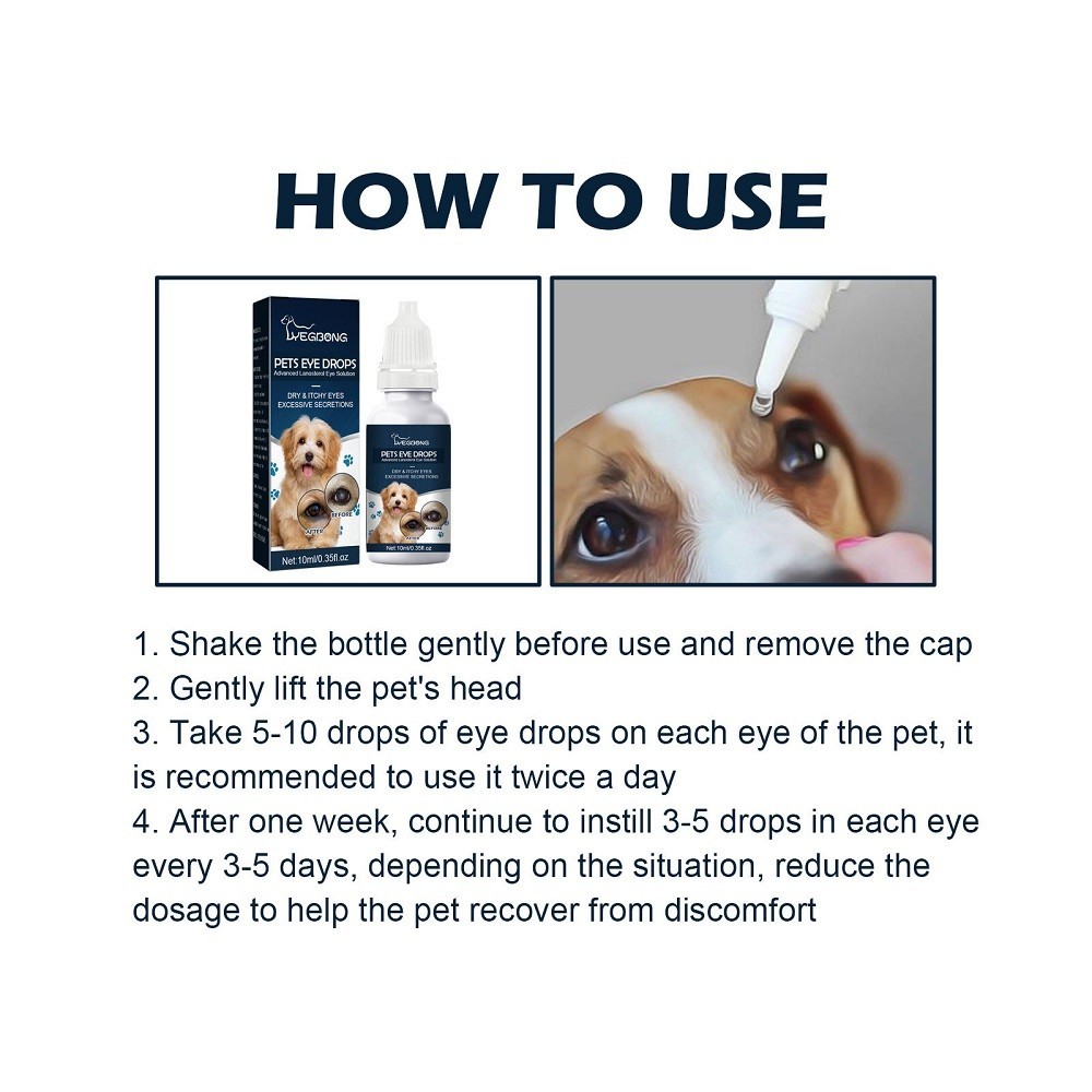 Lanosterol+NAC Dog Cat Eye drops/Cataracts, Dry Eyes, Tearing, MAX Strength