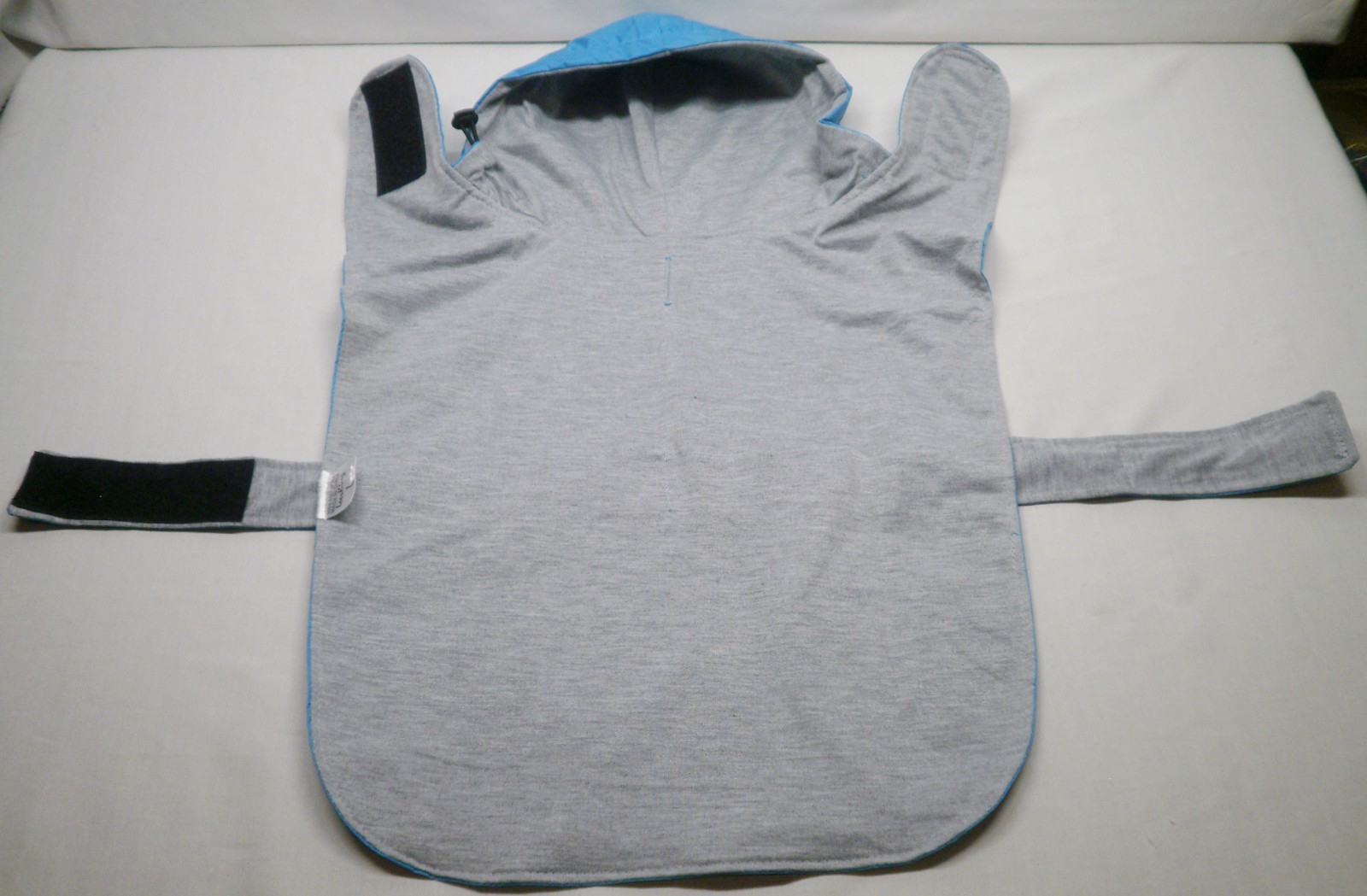 Leer King 100% Blue Polyester Dog Pet Raincoat Jacket Gray Lining Size L